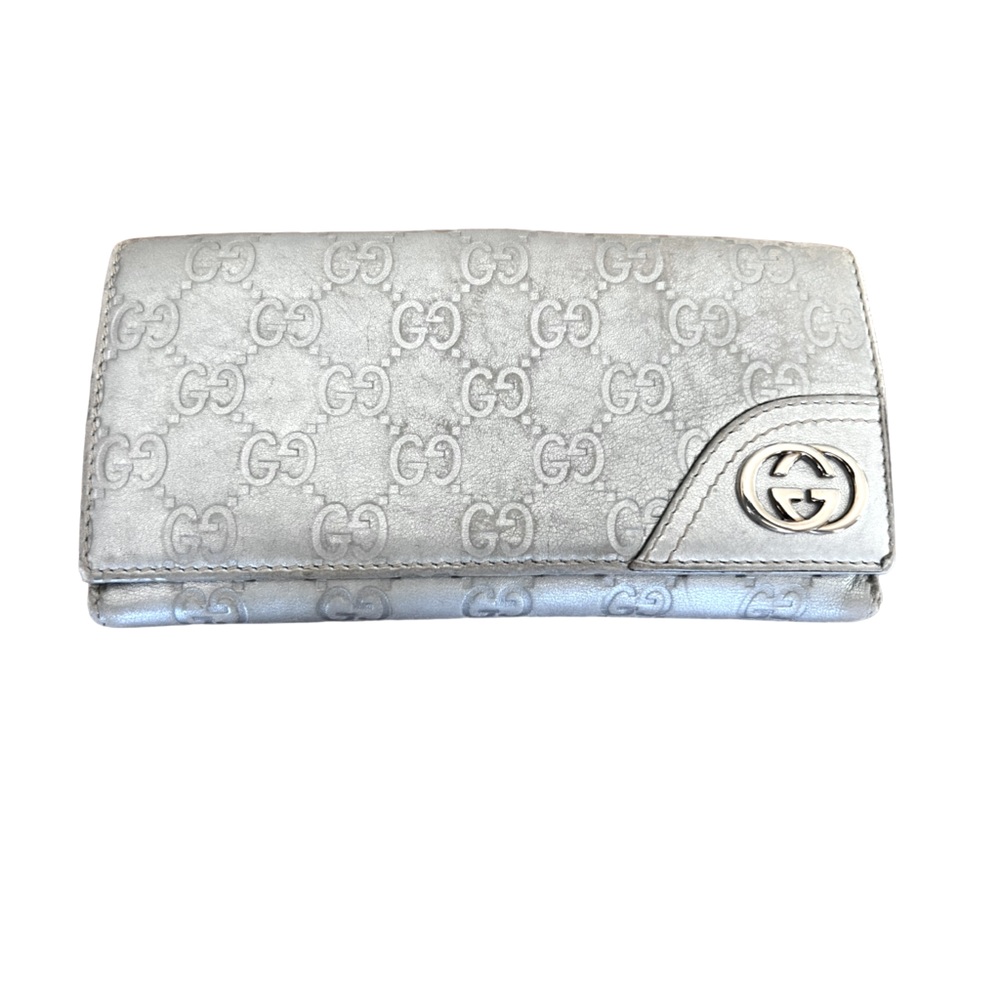Gucci Guccissima New Britt Continental Snap Wallet